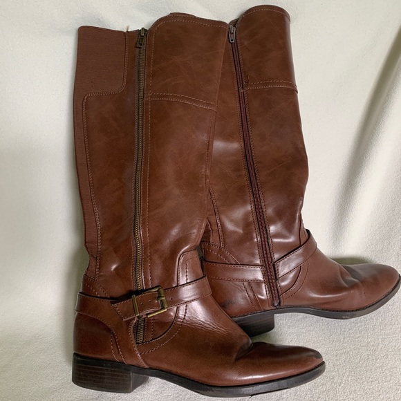 Brown knee high boots size 8.5 - Picture 1 of 3